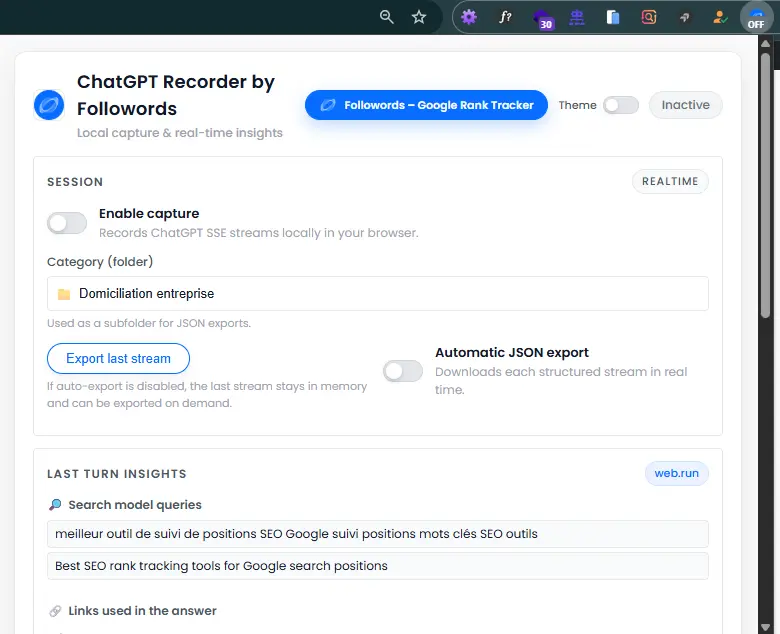 Extension Chrome SEO ChatGPT